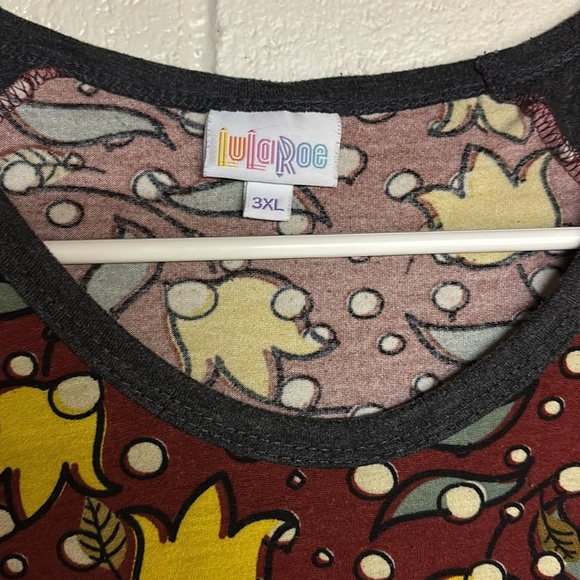 LuLaRoe Floral Print Top with Dark Accents - Picture 2 of 4